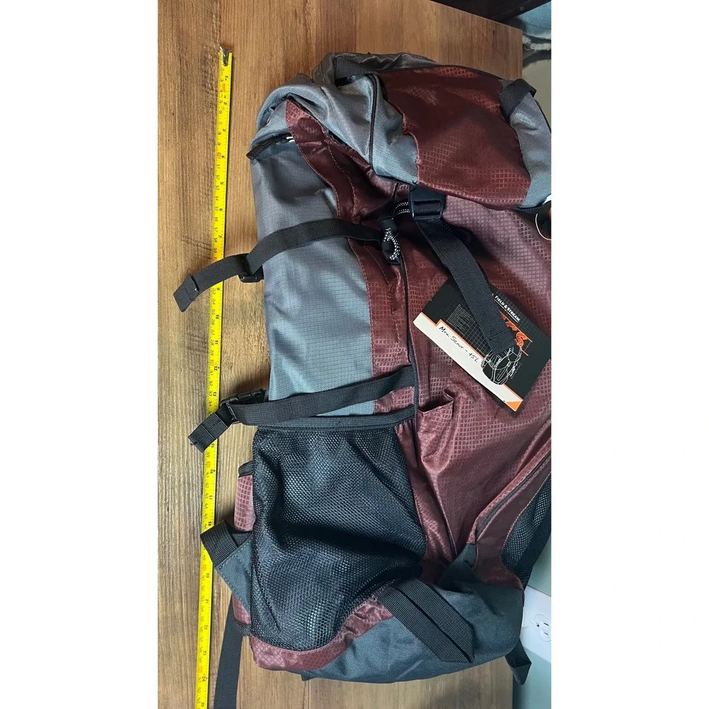 Field & Stream Mountain Scout 45L Internal Frame Backpack Burgundy Grey CEH01086